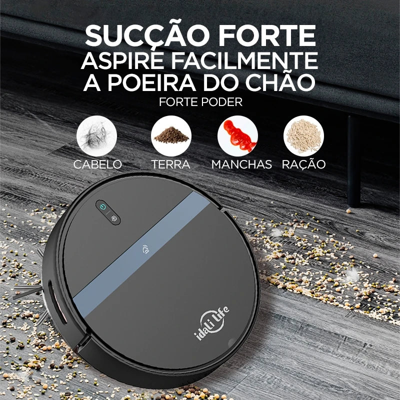 Aspirador de pó doméstico robô inteligente com sensores