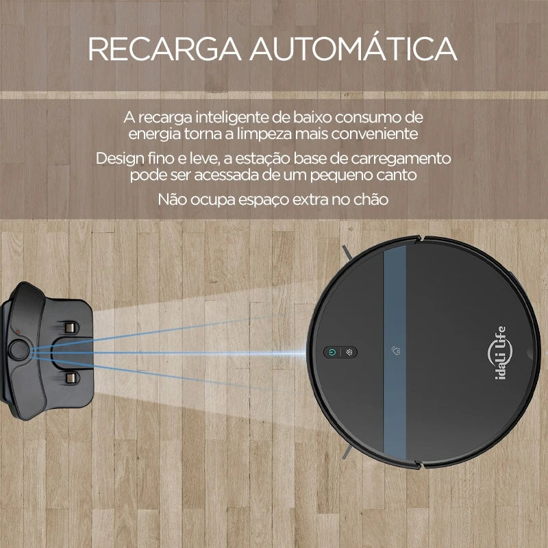 Aspirador de pó doméstico robô inteligente com sensores
