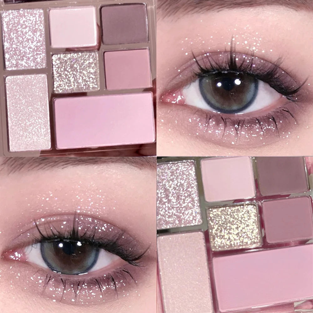 Paleta de sombras de sete cores