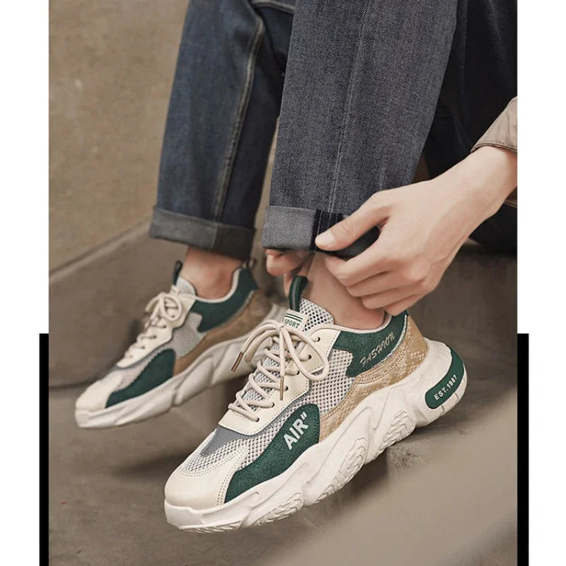 Tênis Masculino Casual – Respirável e Leve, Ideal para Corrida e Verão