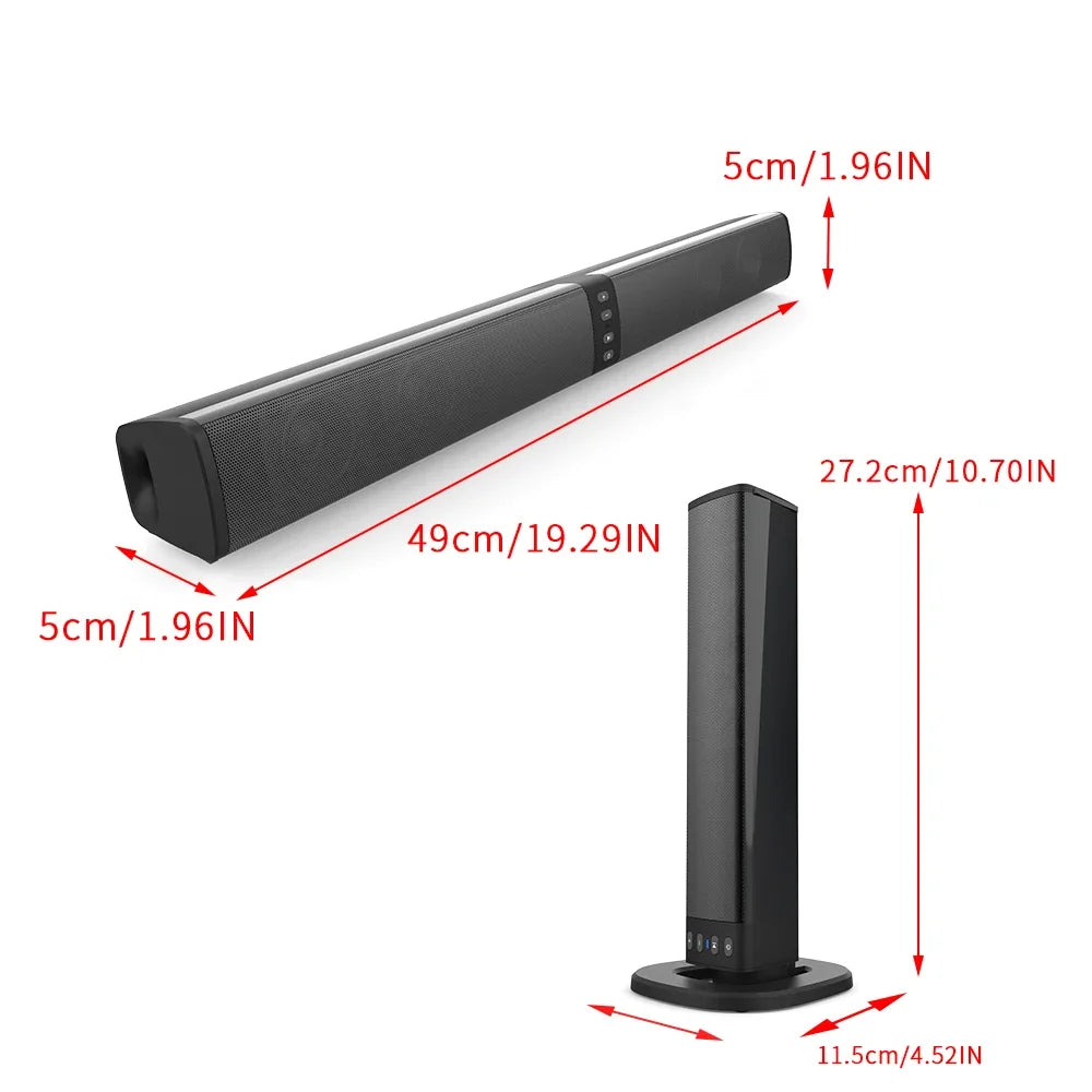 Poderoso soundbar som rádio blaster