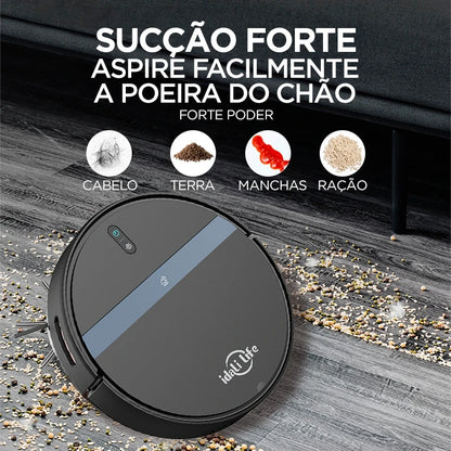 Aspirador de pó doméstico robô inteligente com sensores
