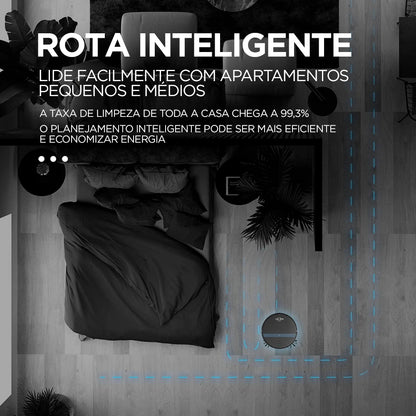 Aspirador de pó doméstico robô inteligente com sensores