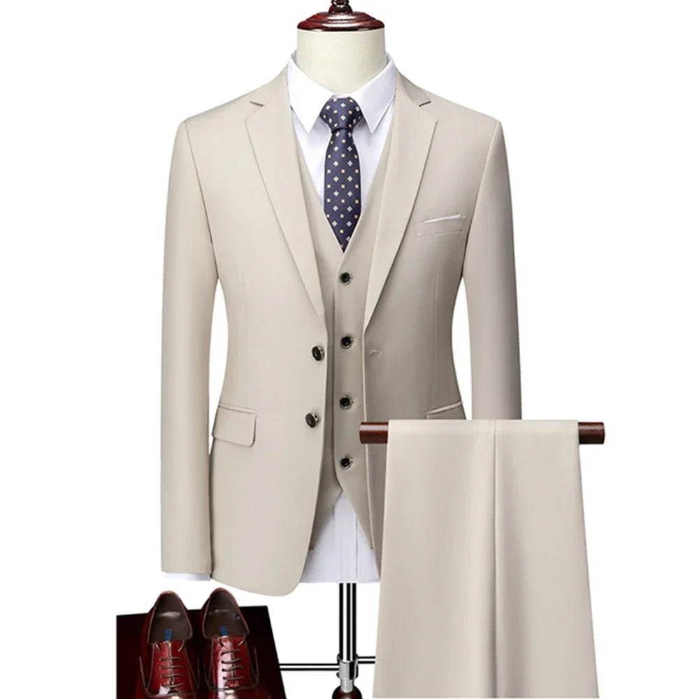 3 pçs conjunto de ternos blazers