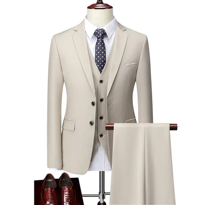 3 pçs conjunto de ternos blazers