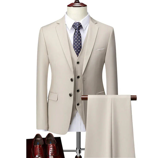 3 pçs conjunto de ternos blazers