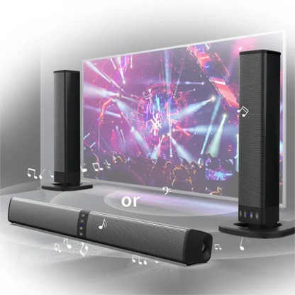 Poderoso soundbar som rádio blaster
