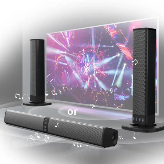 Poderoso soundbar som rádio blaster